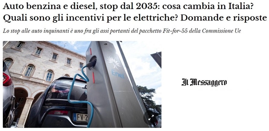 stop auto motori endotermici commissione europea 2035